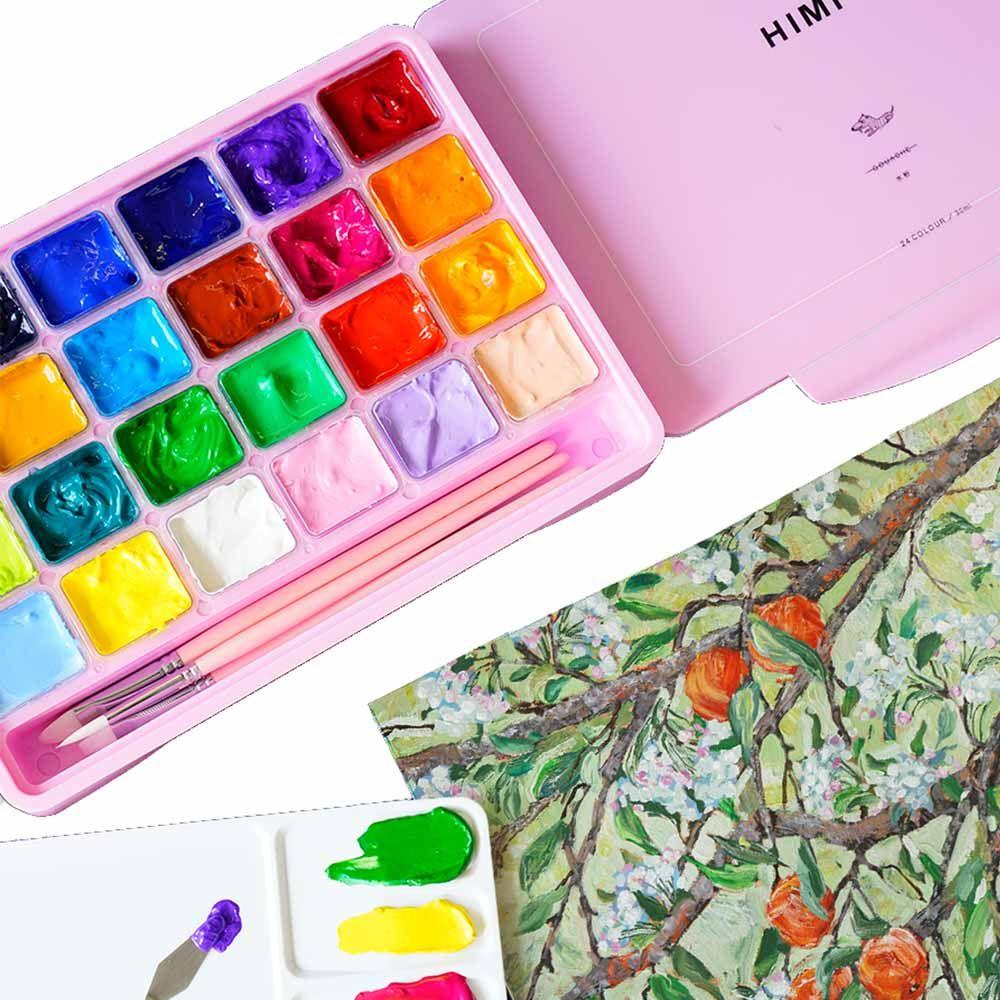 Set Miya gouache 24 colores / 30gr sin pinceles rosado-2