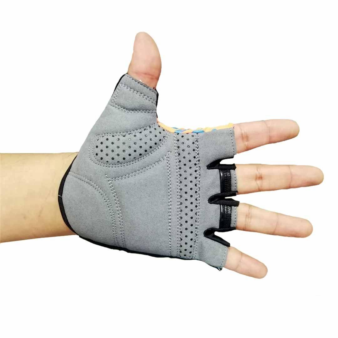 Guante Corto Onwheels Celeste/naranjo-5