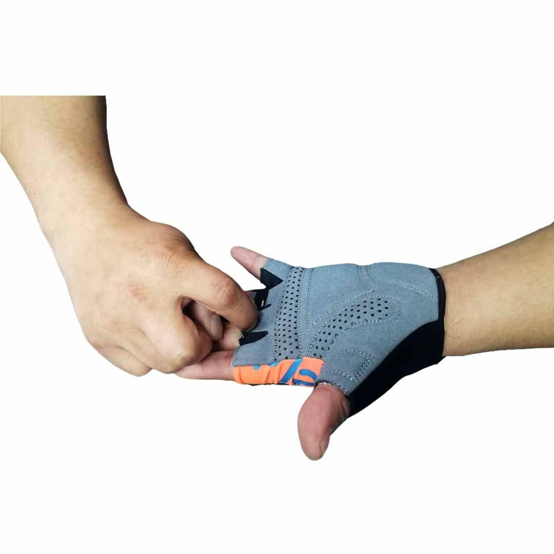 Guante Corto Onwheels Celeste/naranjo-7