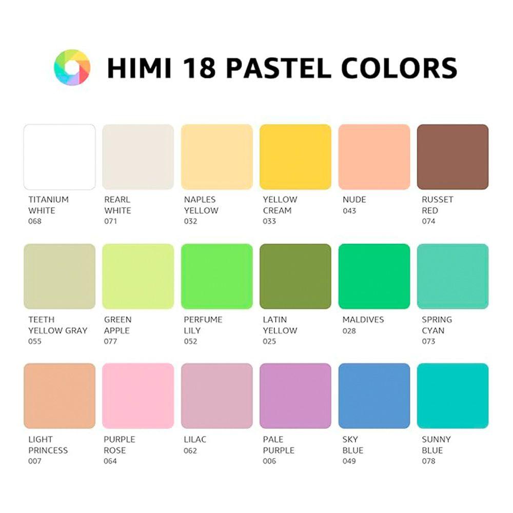 HIMI SET GOUACHE PASTEL 18 COLORES / 30GR ESTUCHE MORADO-5