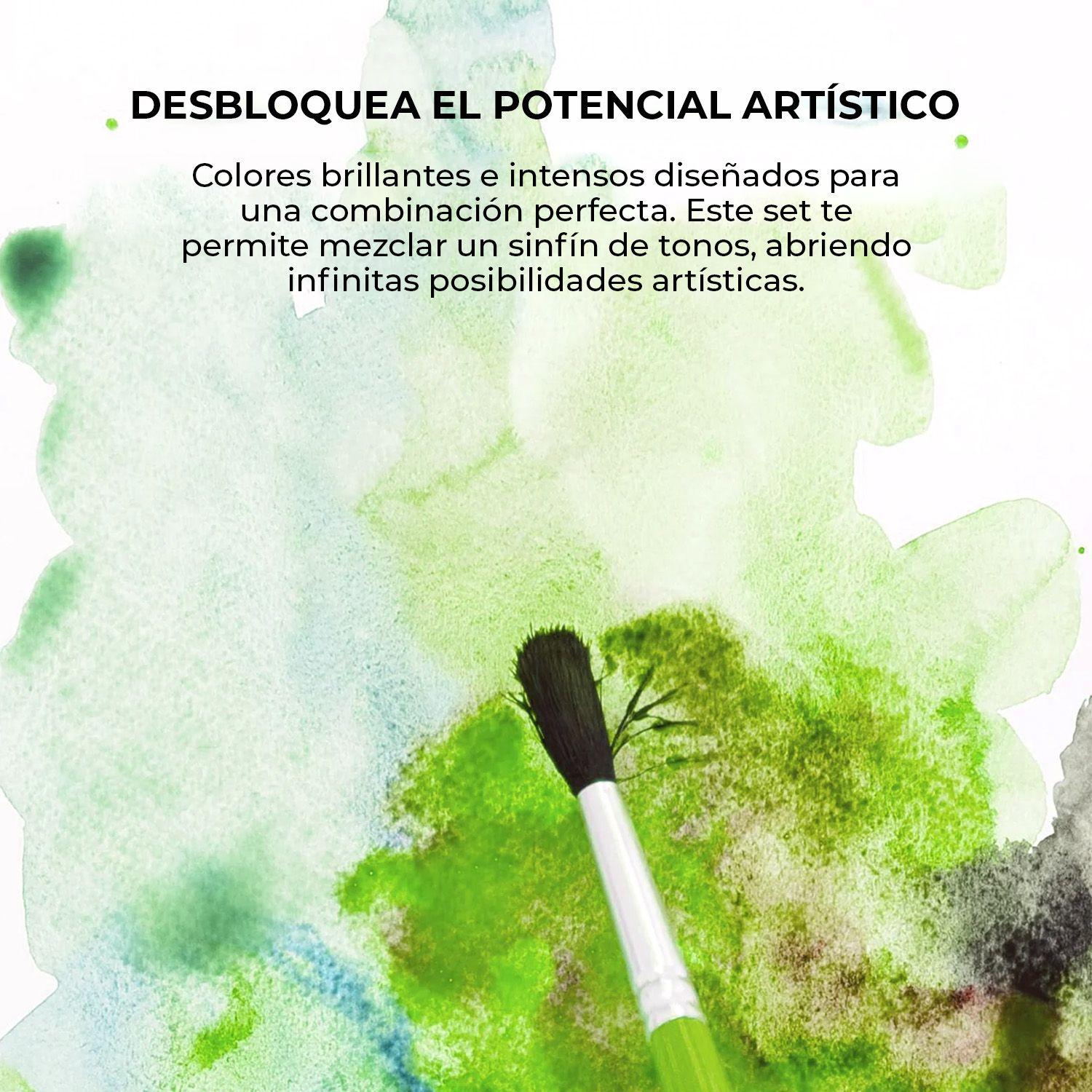 Grabie Set Acuarela de Bolsillo +Pincel 12 colores de Bosque-6