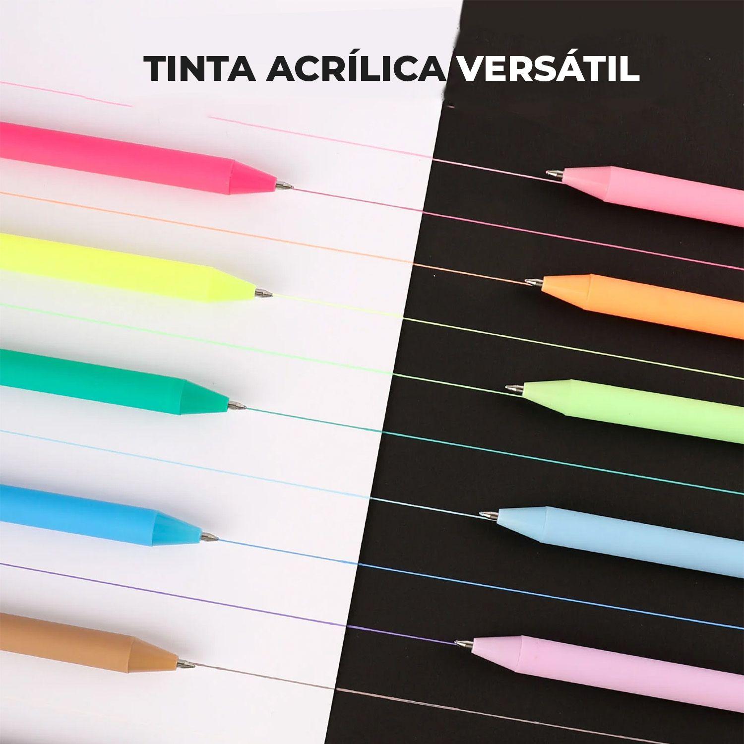 Grabie 12 Bolígrafos Retráctiles de Gel Acrílico Colorflow-3