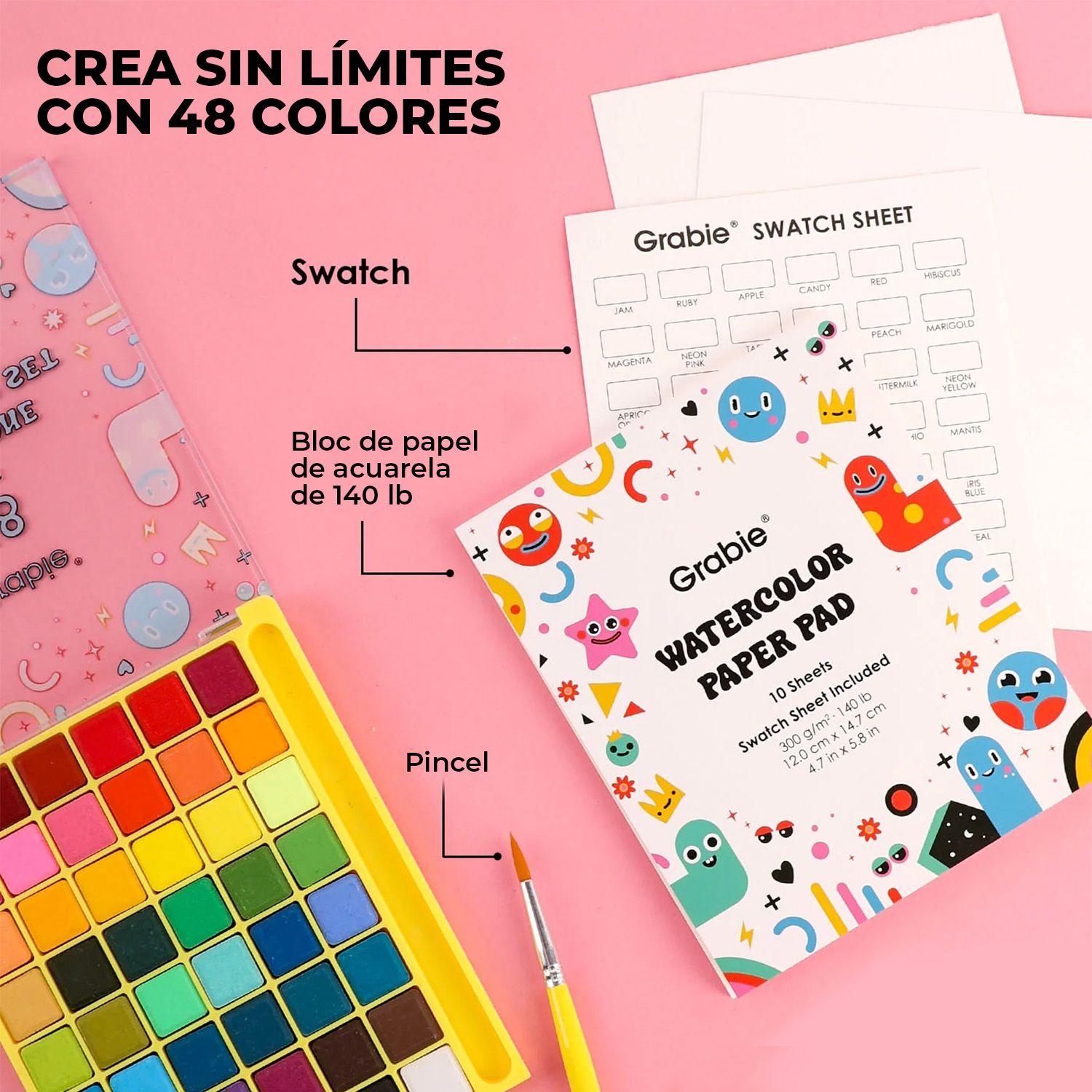 Grabie Set de Acuarela todo en uno de 48 colores-3