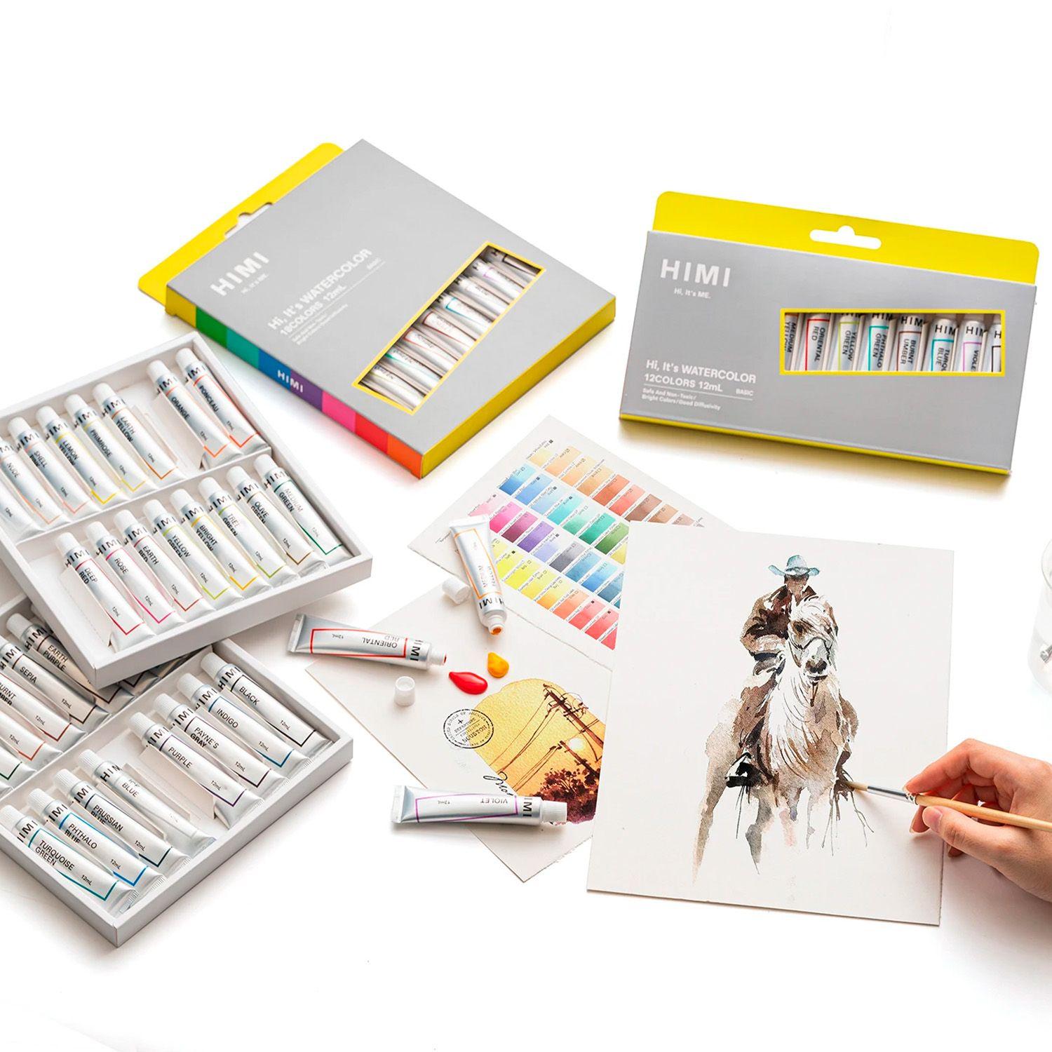 HIMI Set Tubos de Acuarela 12 ml 24 Colores-5