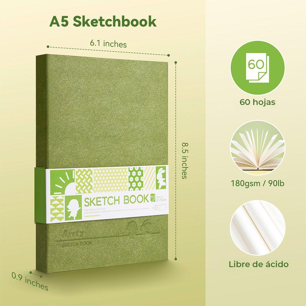 ARRTX CUADERNO DE BOCETOS A5 LIBRE DE ÁCIDO 180 G-4