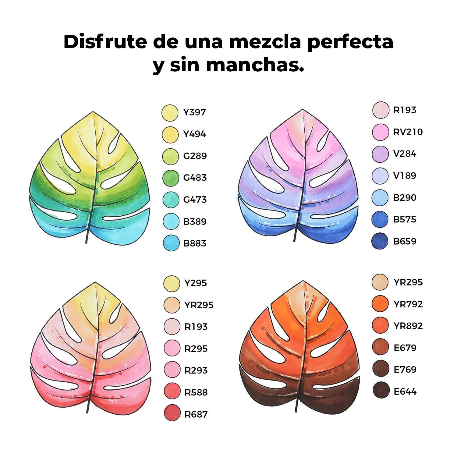 Ohuhu 160 Marcadores Alcohol + 1 Blender Oahu Fina&Biselada-3