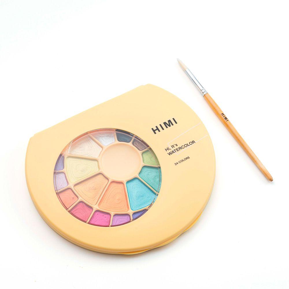 HIMI Set Pintura SemiHumeda 24Colores Metalizados (Amarillo)-2
