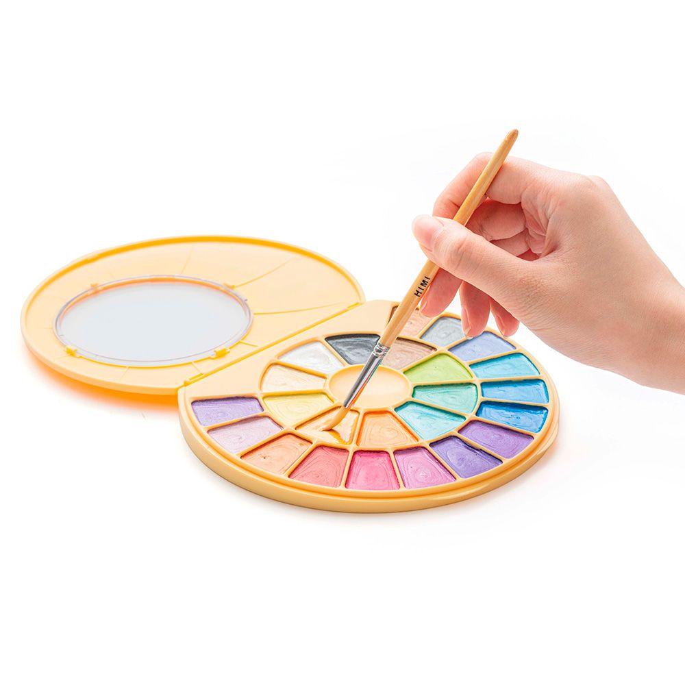HIMI Set Pintura SemiHumeda 24Colores Metalizados (Amarillo)-5