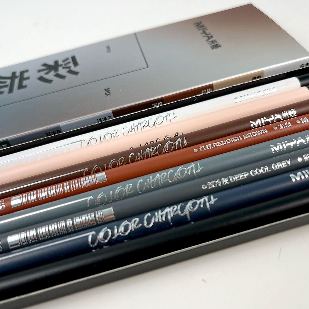 LÁPIZ DE CARBÓN DE COLOR SERIE MIYA M, 8UNDS-3