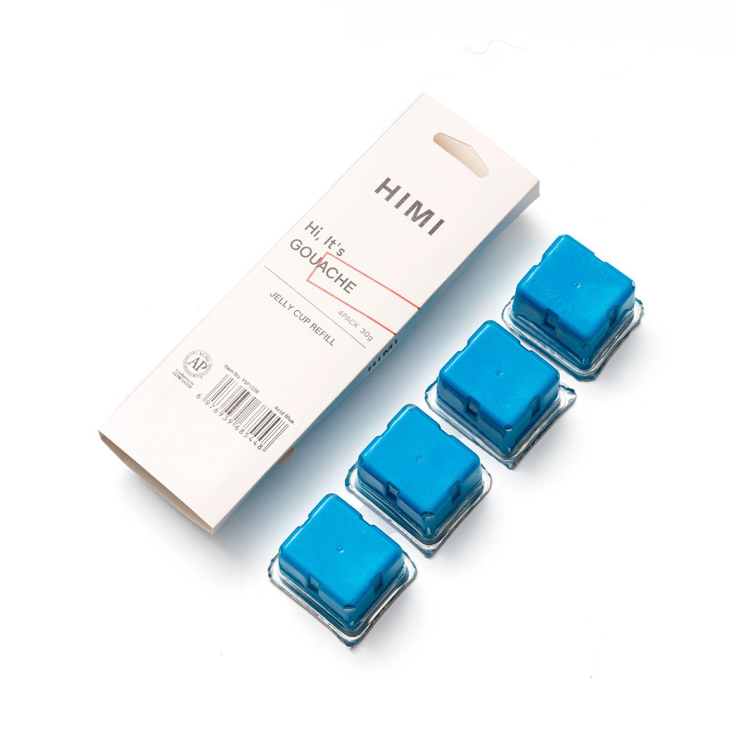 HIMI Recarga Gouache 4 unidades 30g Acid Blue-1