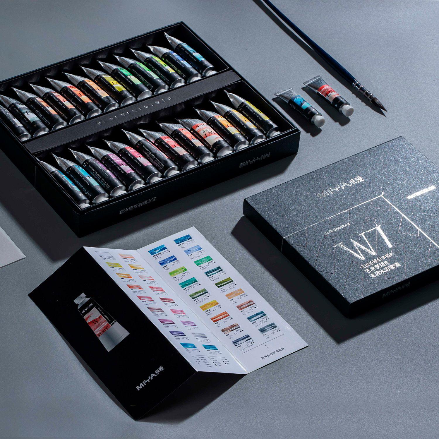 MIYA Set Tubos de Acuarela W7 de 5 ml 24 Colores-2