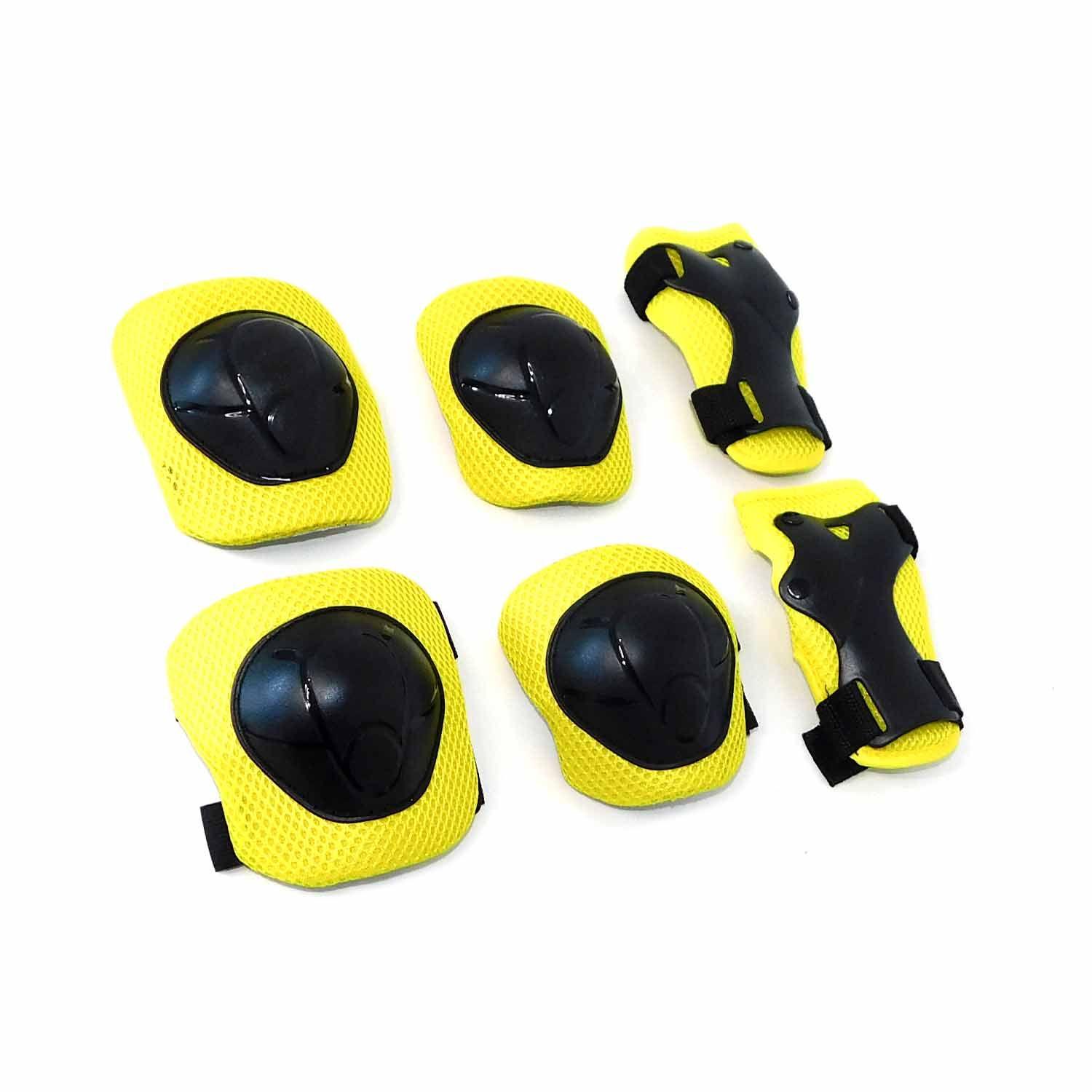 SET CASCO Y PROTECCIONES OW INFANTIL AMARILLO-5