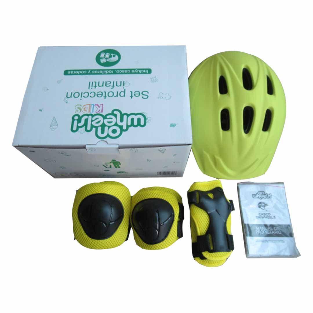 SET CASCO Y PROTECCIONES OW INFANTIL AMARILLO-8