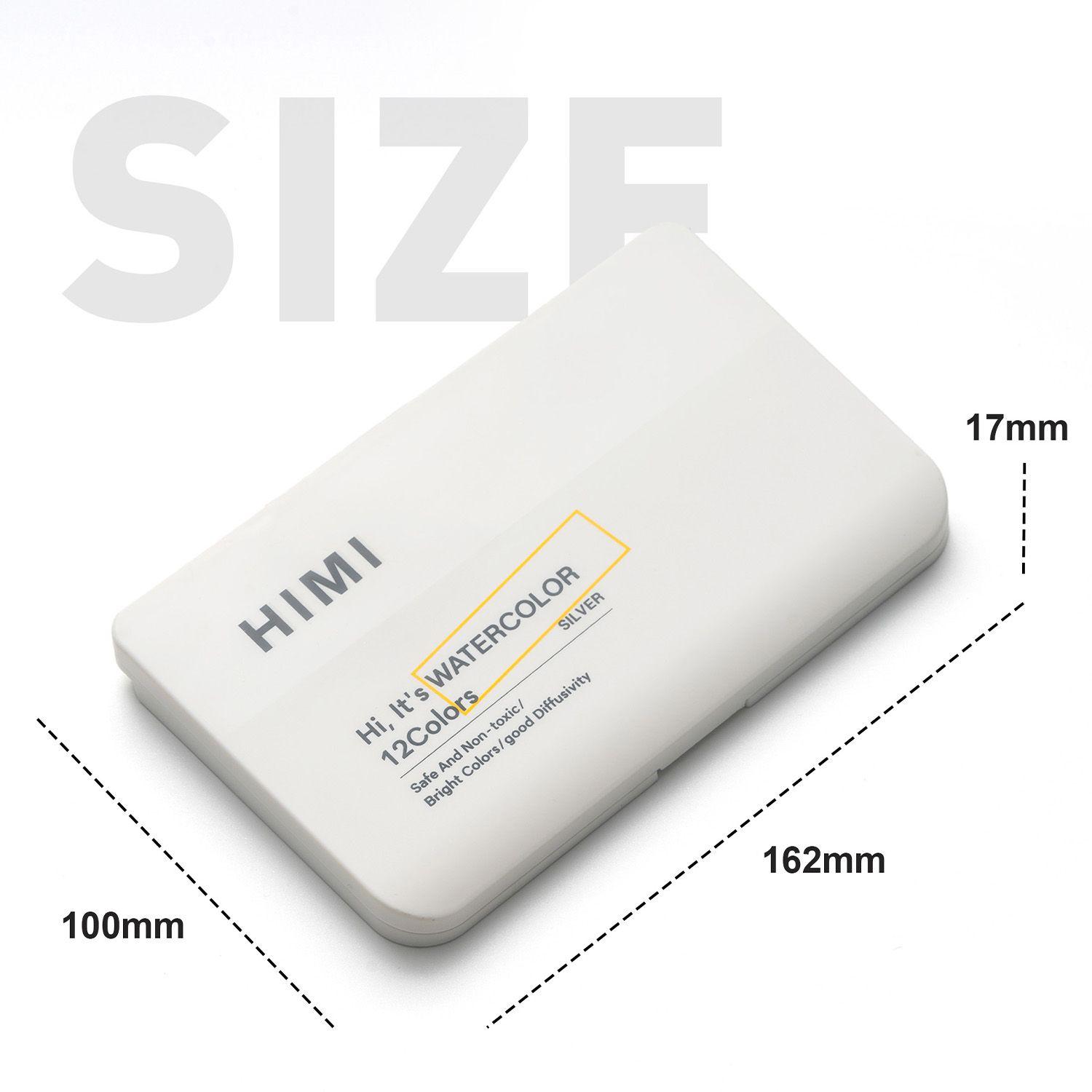 HIMI set de Acuarela Metalizada 12 colores selección Plata-4