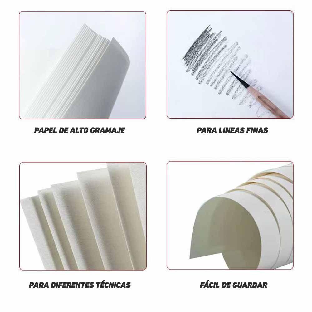 Papel Para Bocetos Himi-miya, 20pcs, 8k/160g-4