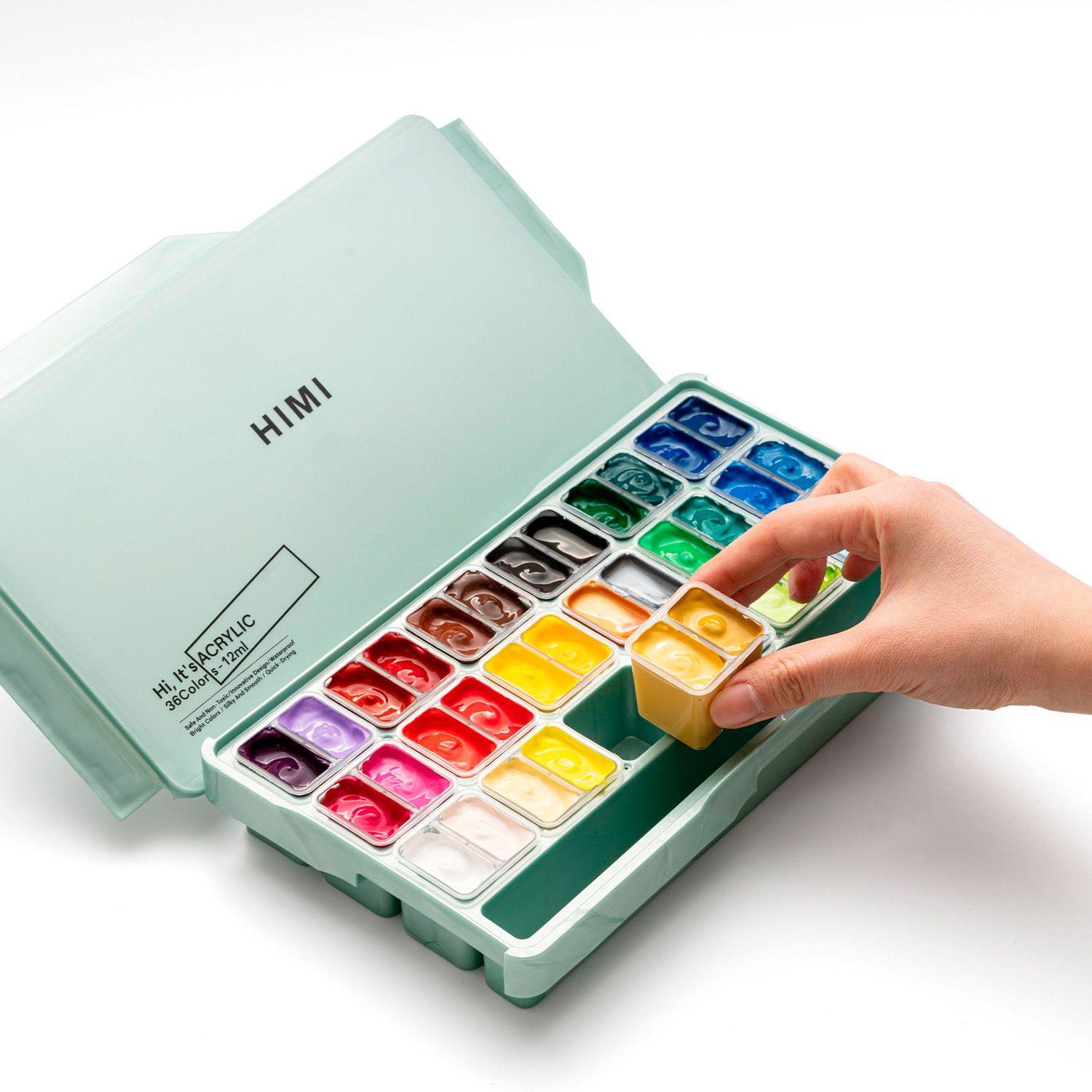 Himi Set Pintura Acrílica Twin Cup 12 ml 36 Colores-5
