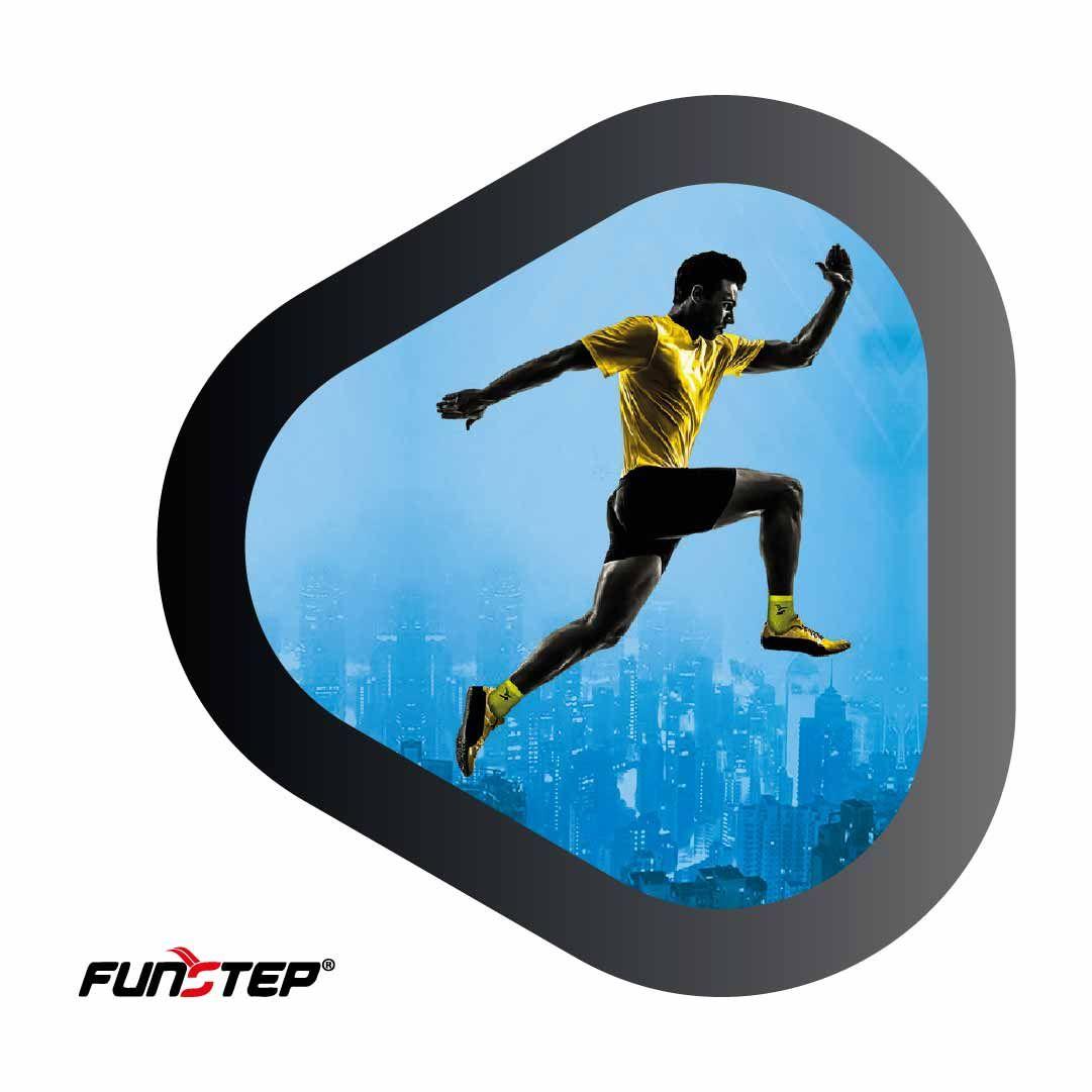 Calcetines Funstep Pro Evo Trail 04 Amarillo Fluor  Xl 44-47-9