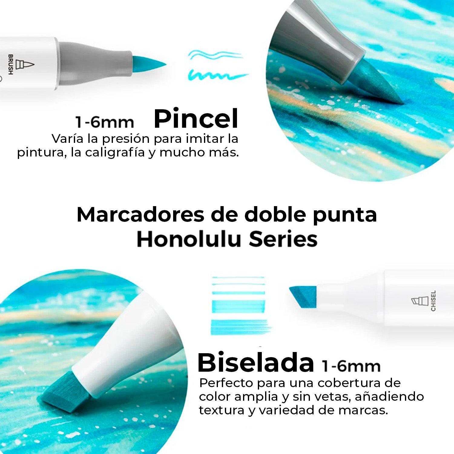 Ohuhu 48 Marcadores Alcohol Pastel Sweetness Pincel&Biselada-4