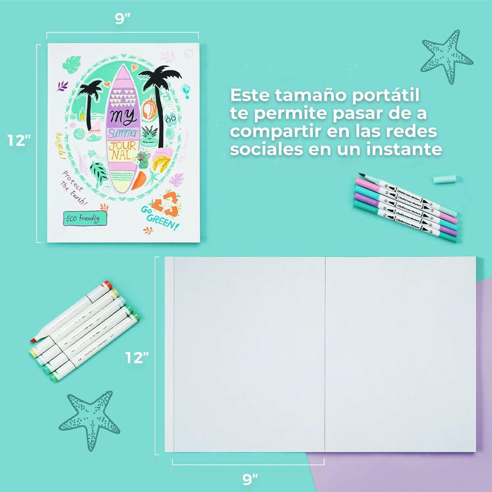 Ohuhu block para marcador alcohol 22.9x30.5cm,60 hojas,150g-6