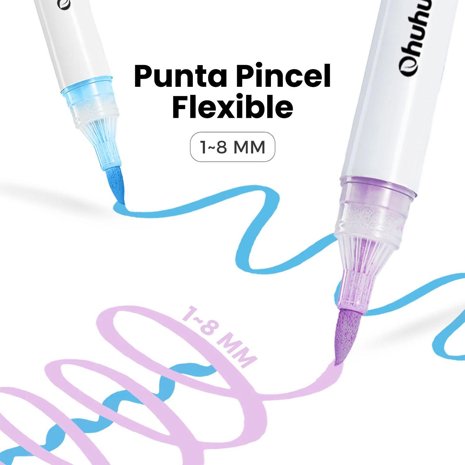 Ohuhu 36 Marcadores Acrílicos Top Pump Waikiki punta Pincel-3