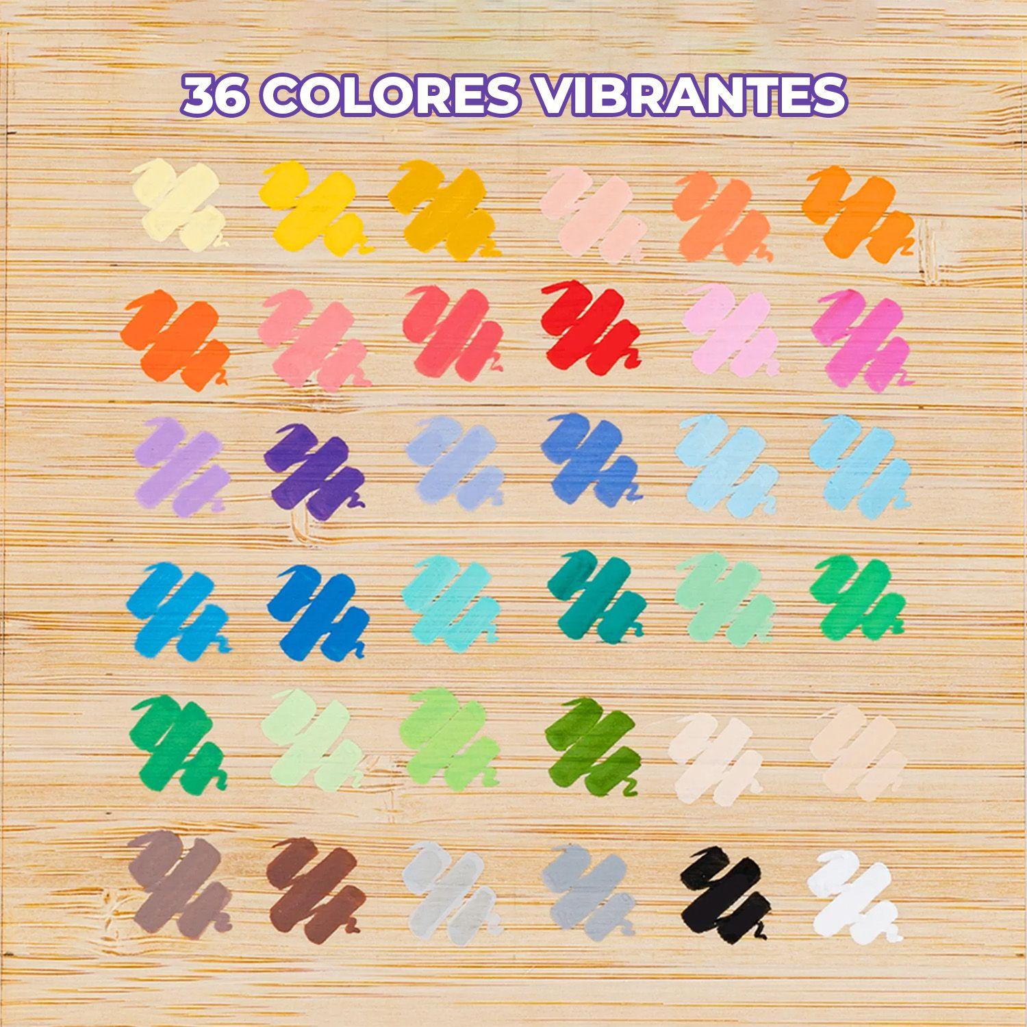 Ohuhu 36 Marcadores Acrílicos Top Pump Waikiki punta Pincel-4