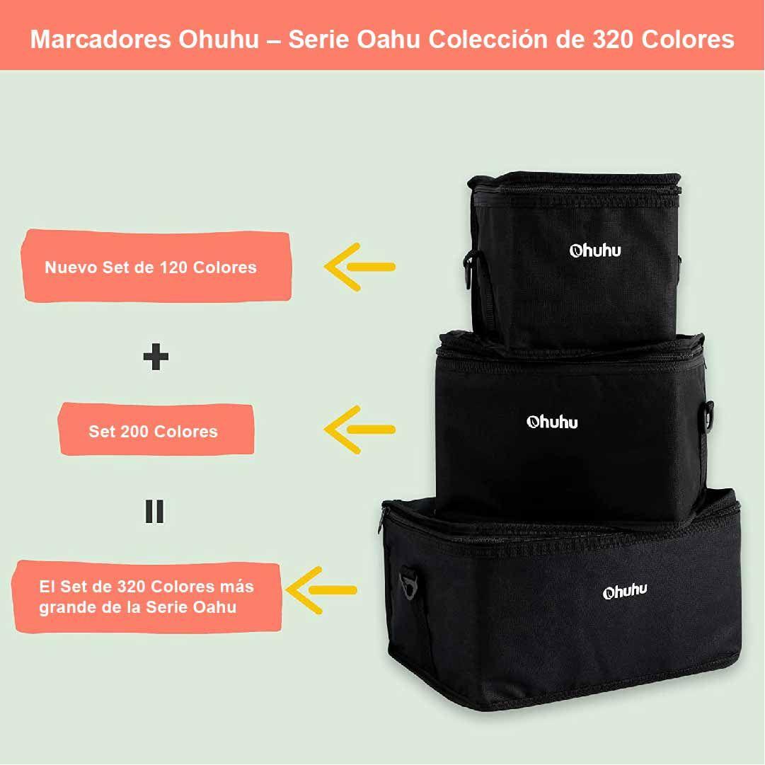 Ohuhu 200 Marcadores Alcohol + 1 Blender Fina & Biselada-5