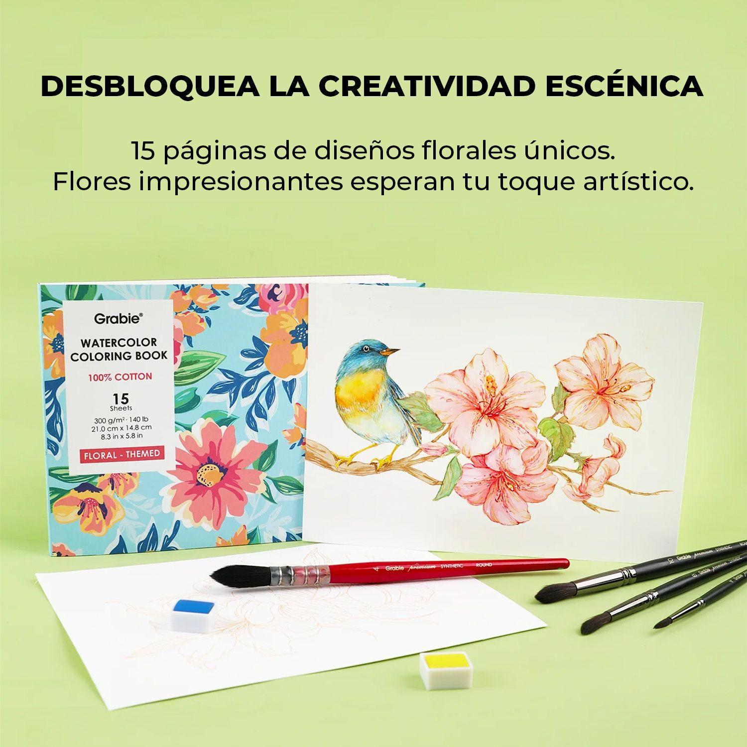 Grabie Club Box: Kit de Acuarela + Libro de Temática Floral-5