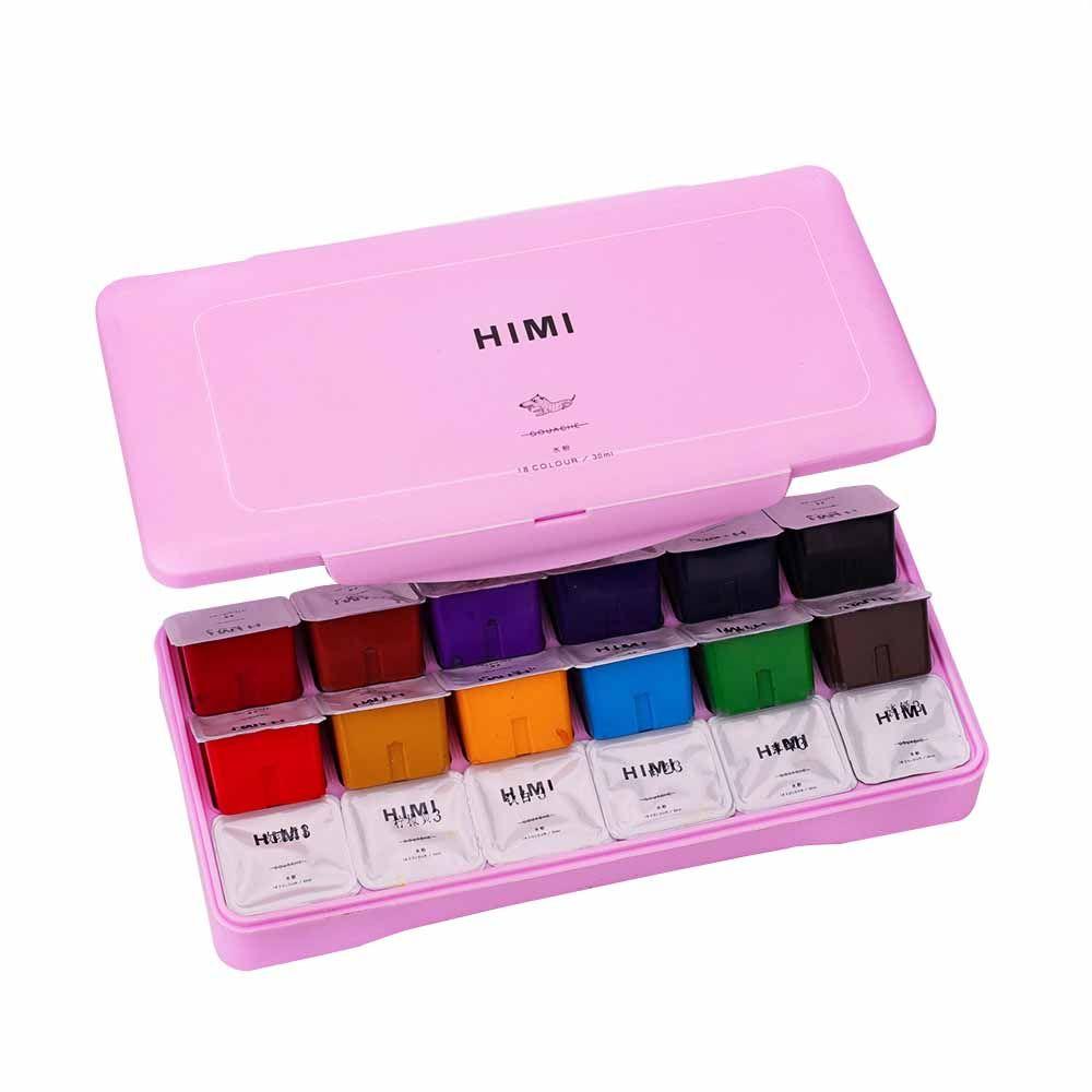 Set Miya gouache 18 colores / 30gr sin pinceles rosado-7