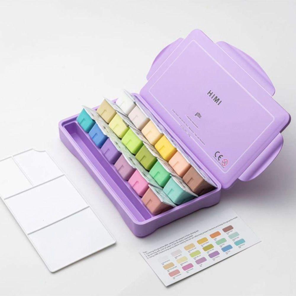 Set de pintura 18 colores gouache pastel himi 30g-2