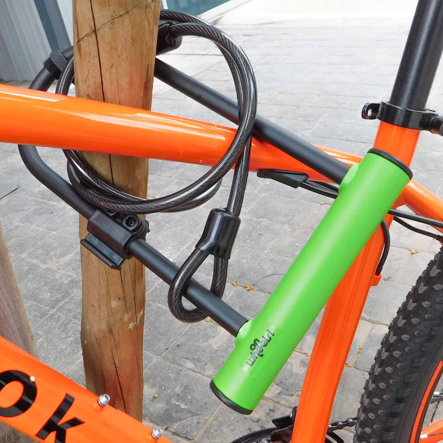 Candado U-lock Onwheels Largo Con Piola Y Soporte - Verde-7