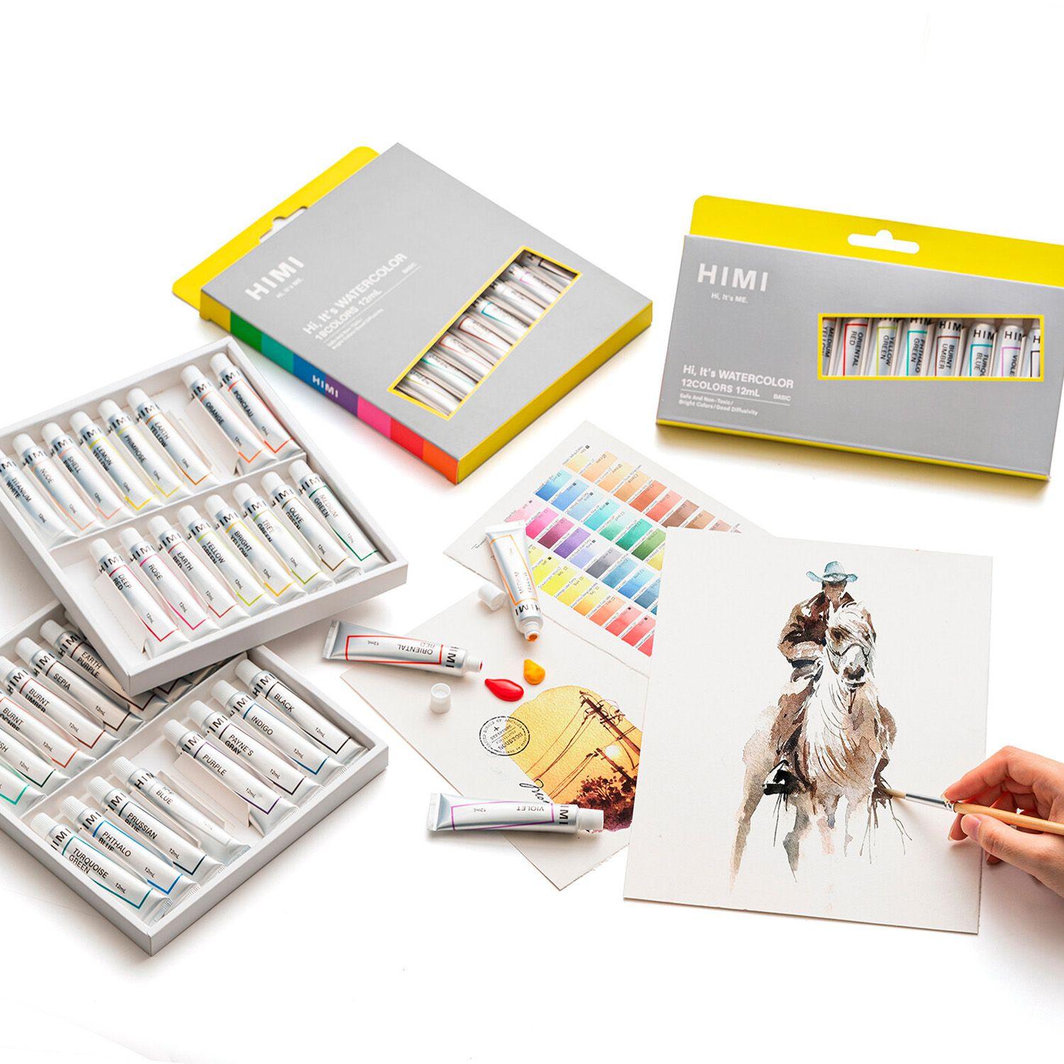 HIMI Set Tubos de Acuarela 12 ml 12 Colores-5