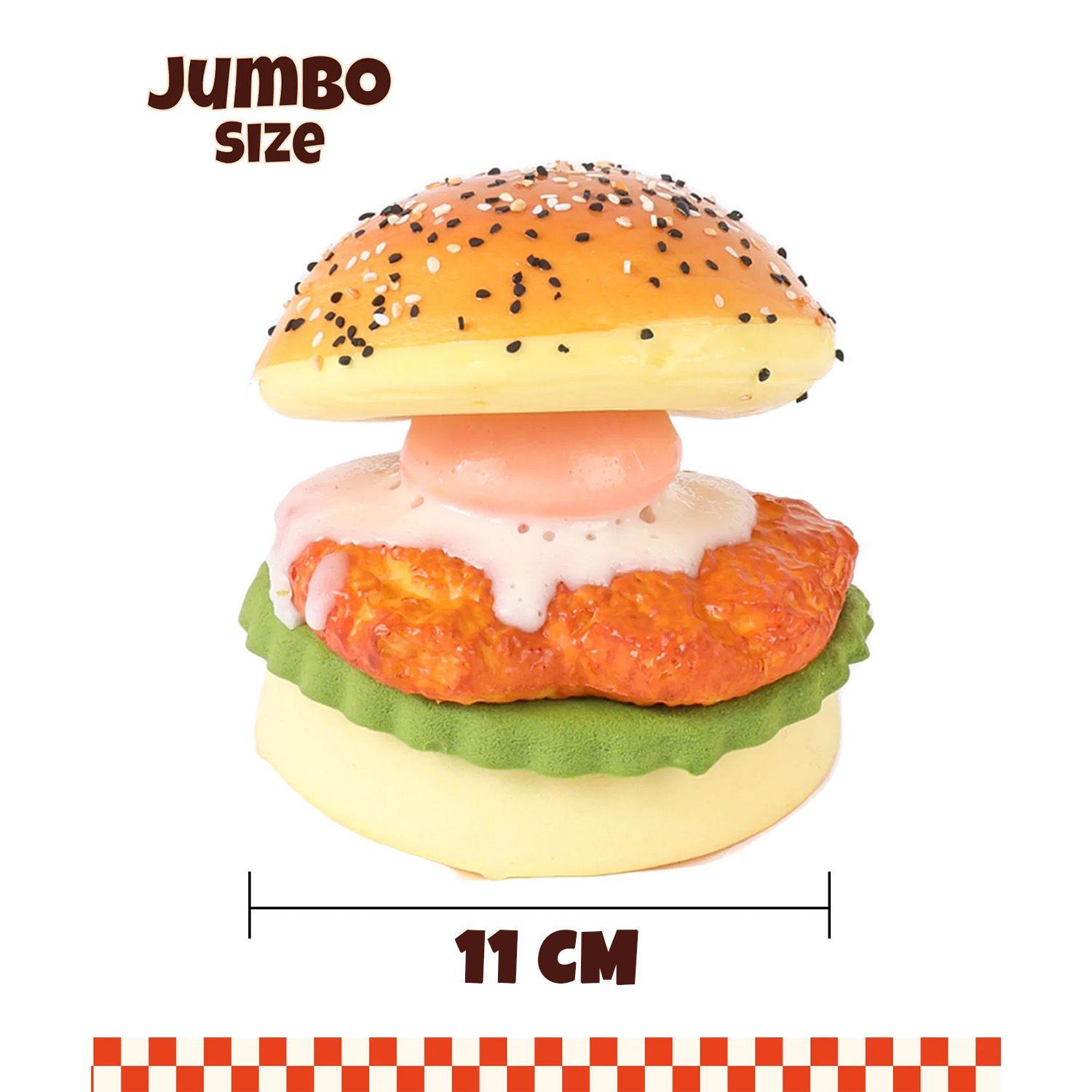 Grabie Squishy Antiestrés de Espuma PU Hamburguesa Teriyaki-2