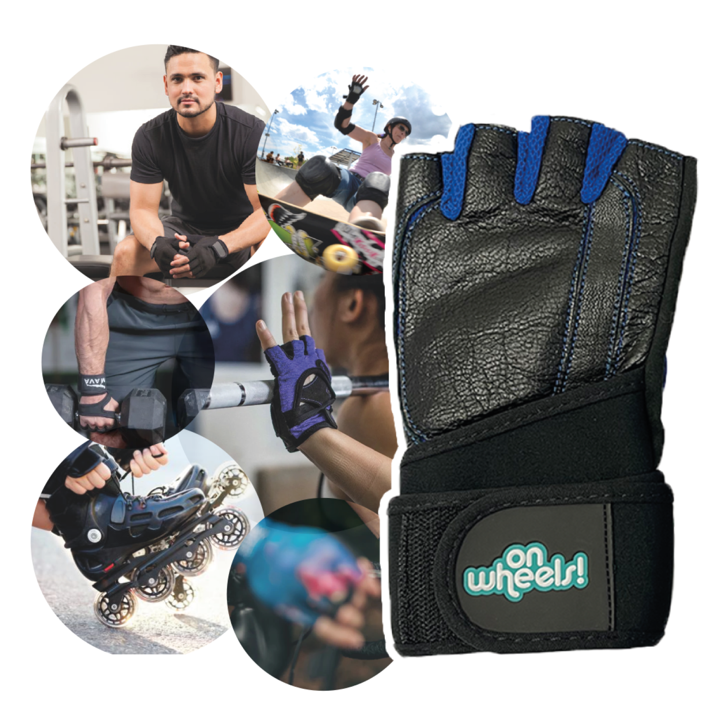 Guantes Multisport Black/blue-7