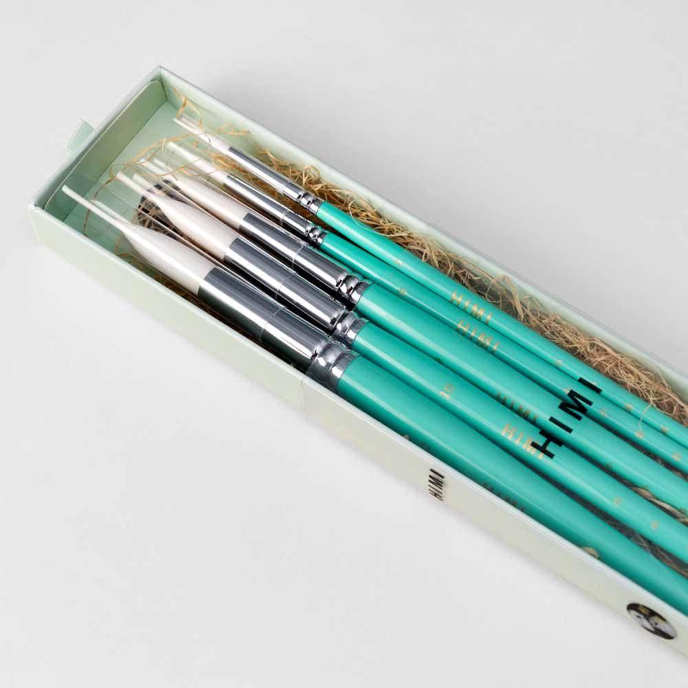 Himi - Miya Little Bird Set De 5 Pinceles Acuarela Verde-2