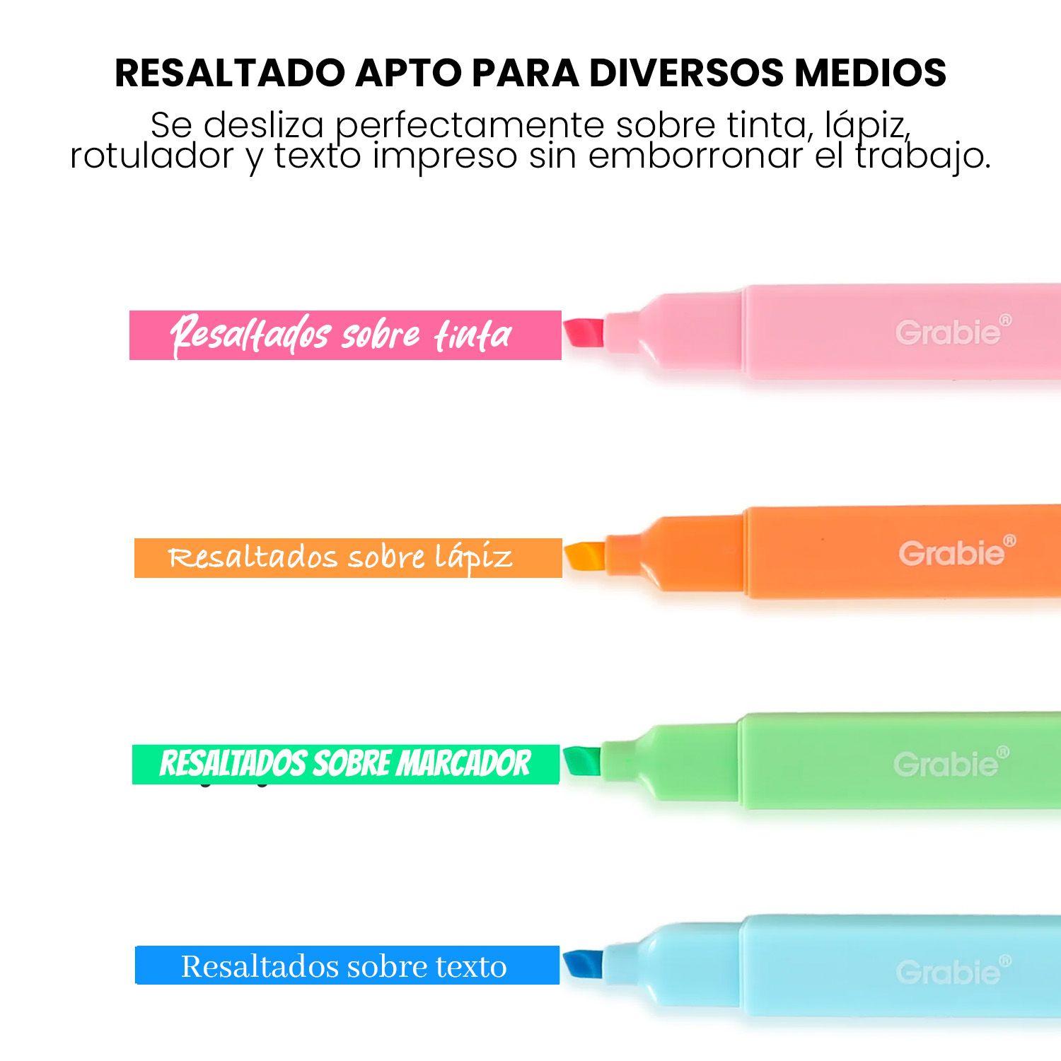 Grabie 6 Destacadores Premium con Aromas Frutales-3