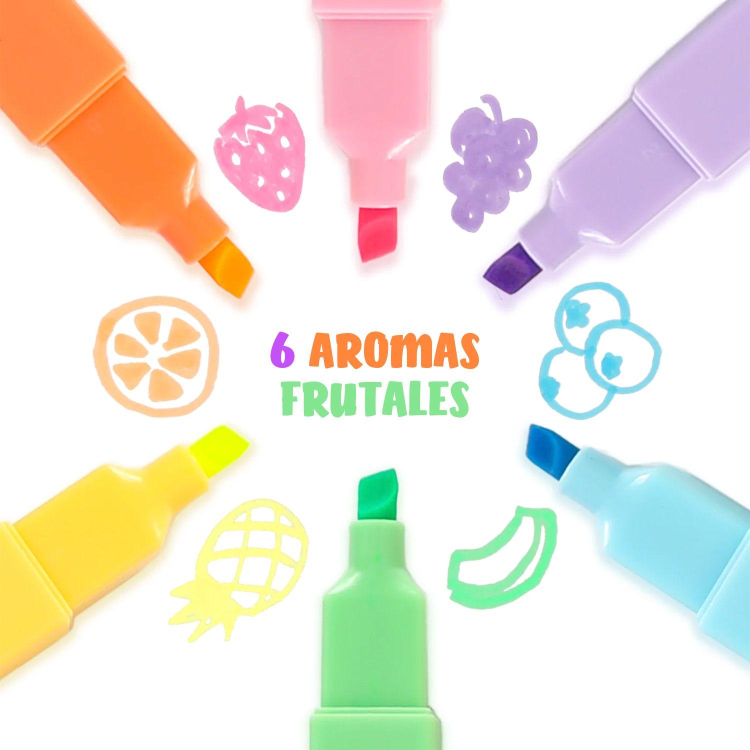 Grabie 6 Destacadores Premium con Aromas Frutales-6