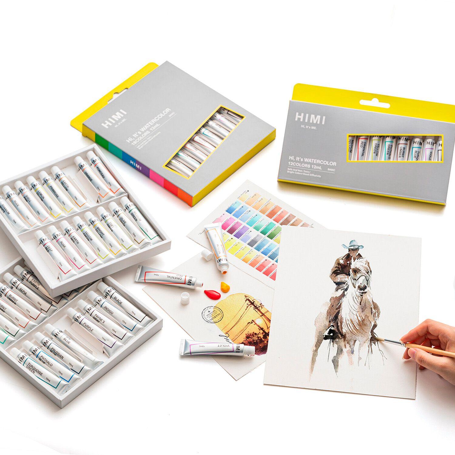 HIMI Set Tubos de Acuarela 12 ml 18 Colores-4
