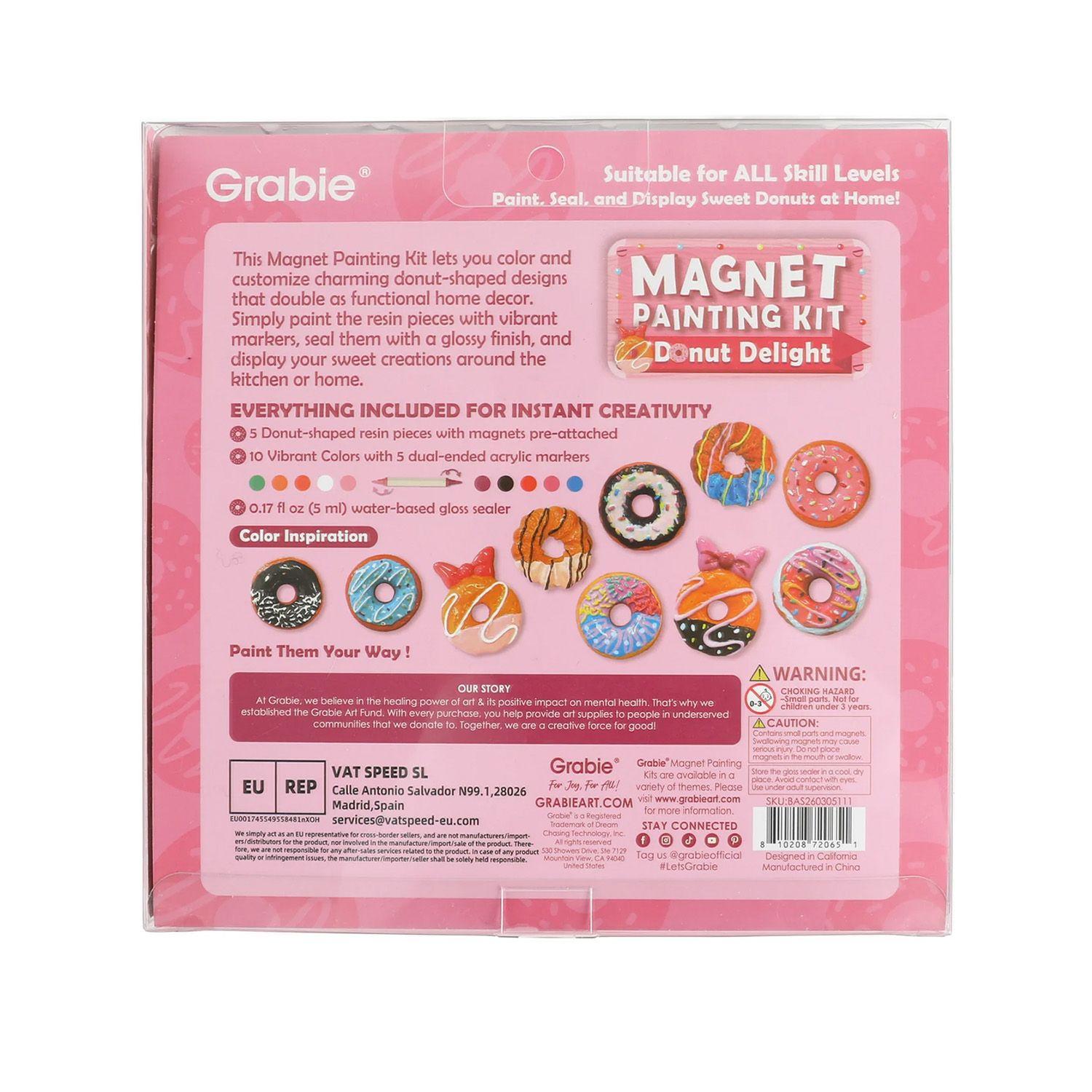 Grabie Kit de Imanes Resina 3D para Pintar "Delicia de Dona"-1