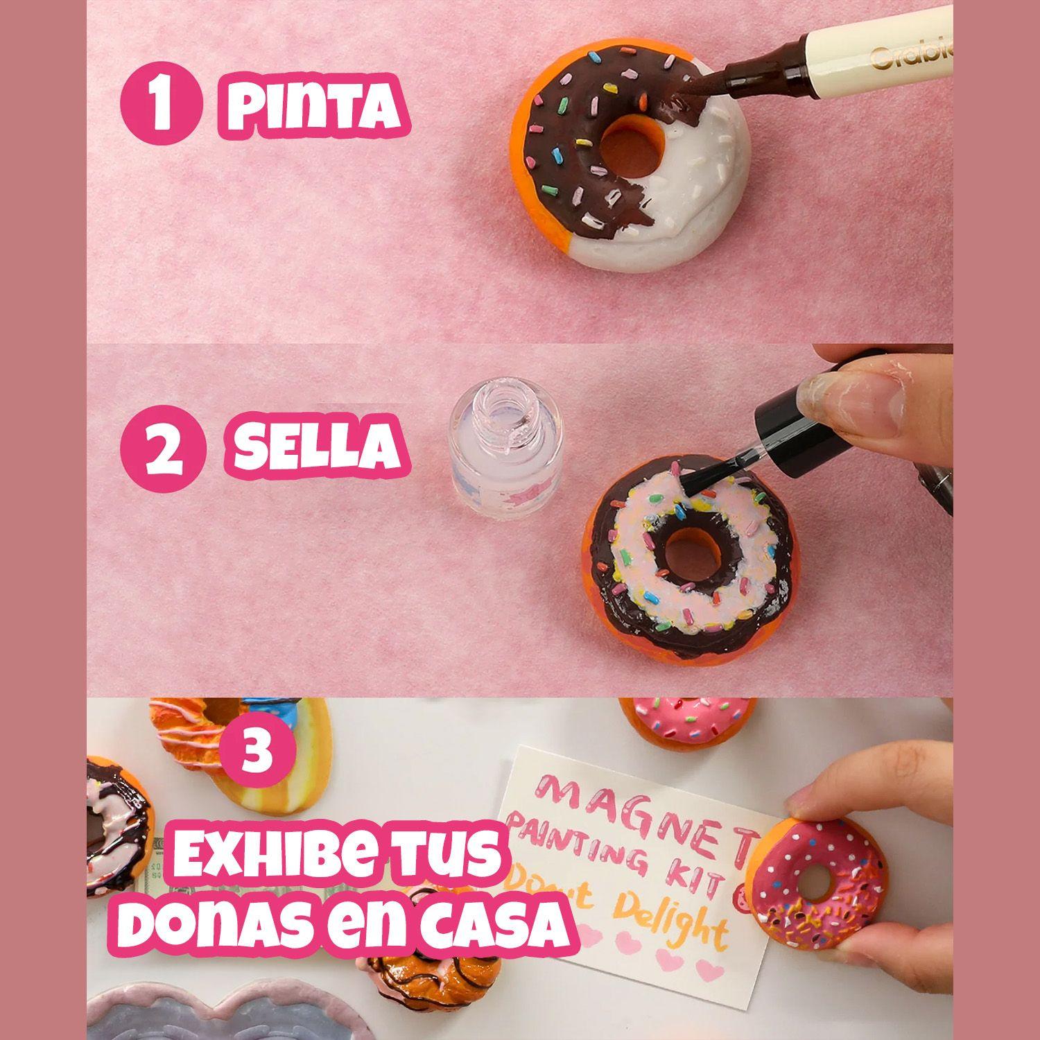 Grabie Kit de Imanes Resina 3D para Pintar "Delicia de Dona"-2