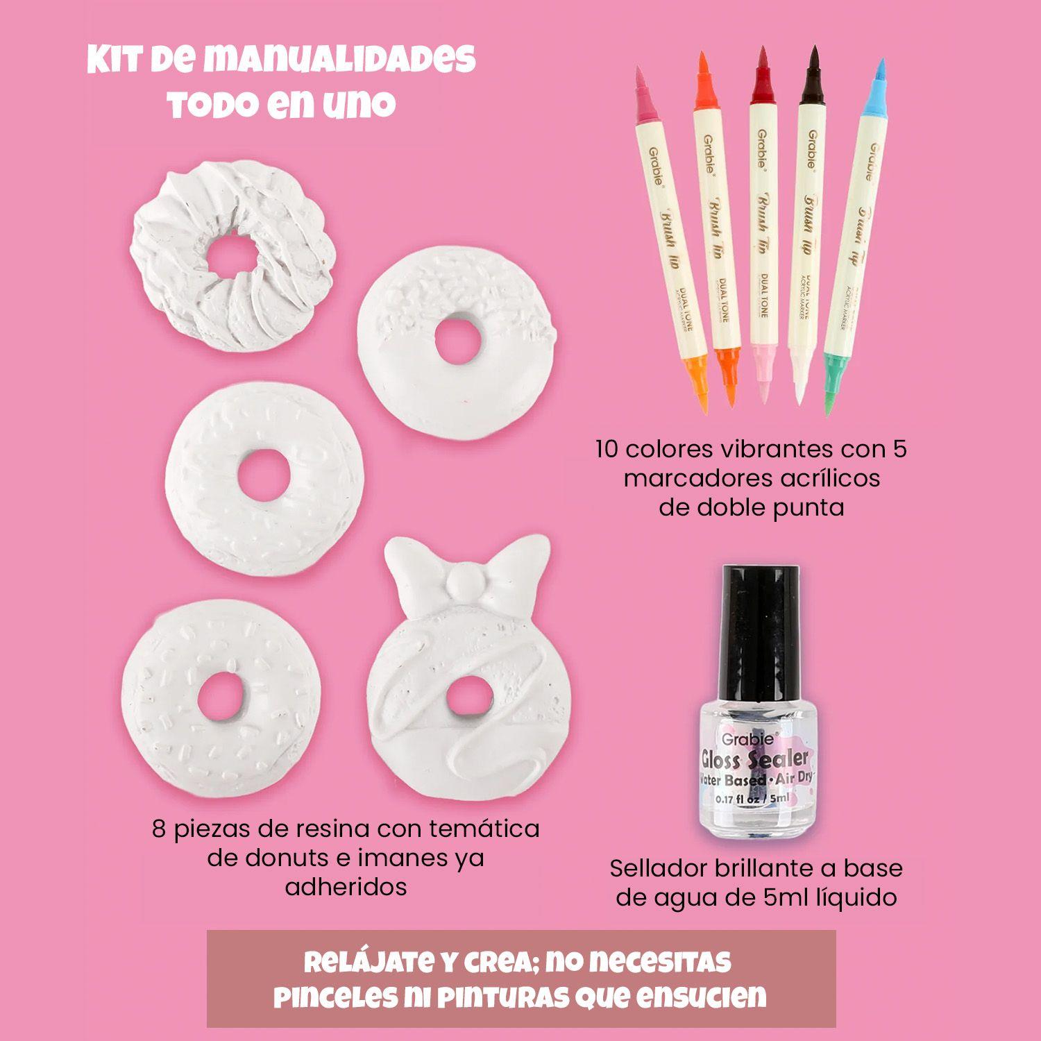 Grabie Kit de Imanes Resina 3D para Pintar "Delicia de Dona"-4