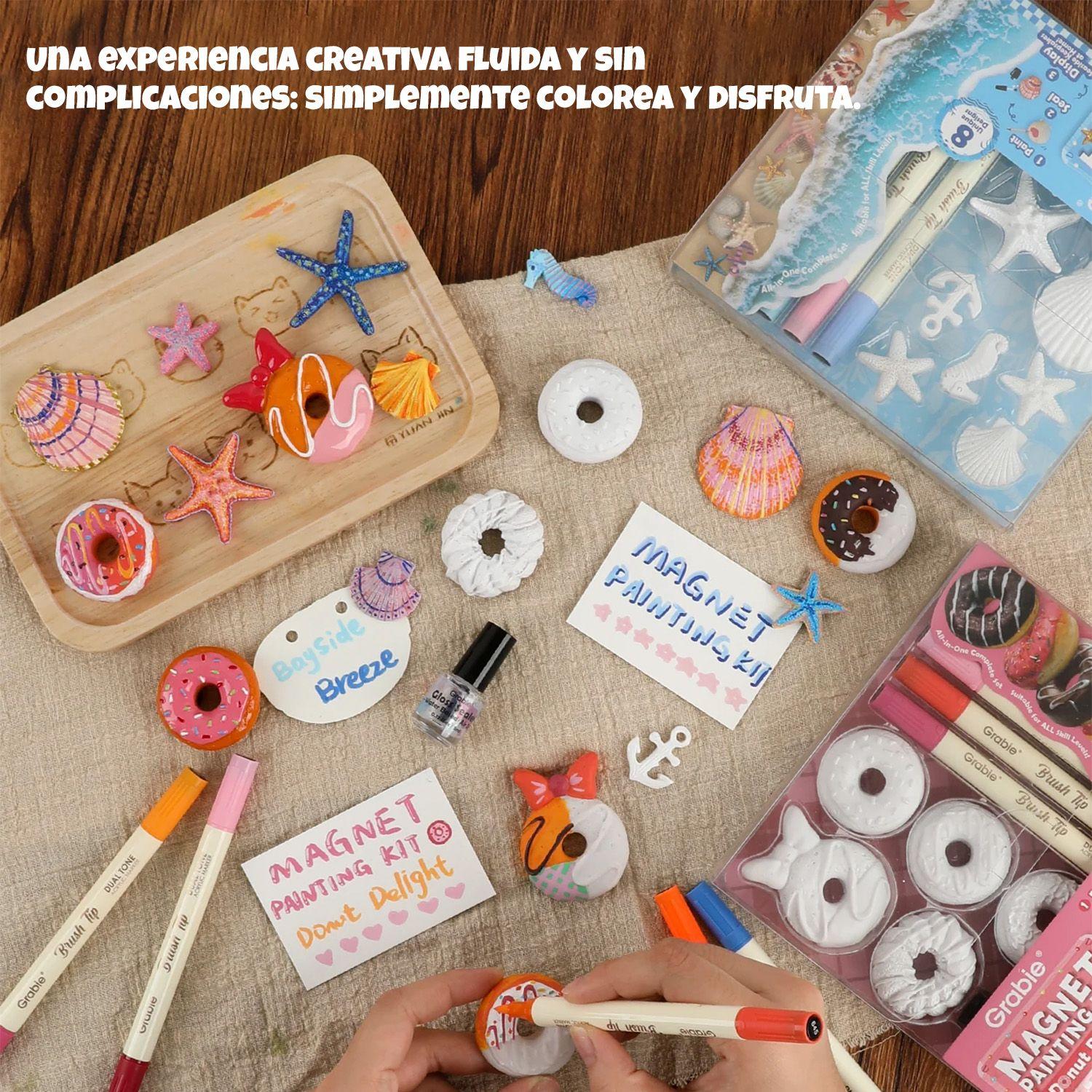 Grabie Kit de Imanes Resina 3D para Pintar "Delicia de Dona"-5
