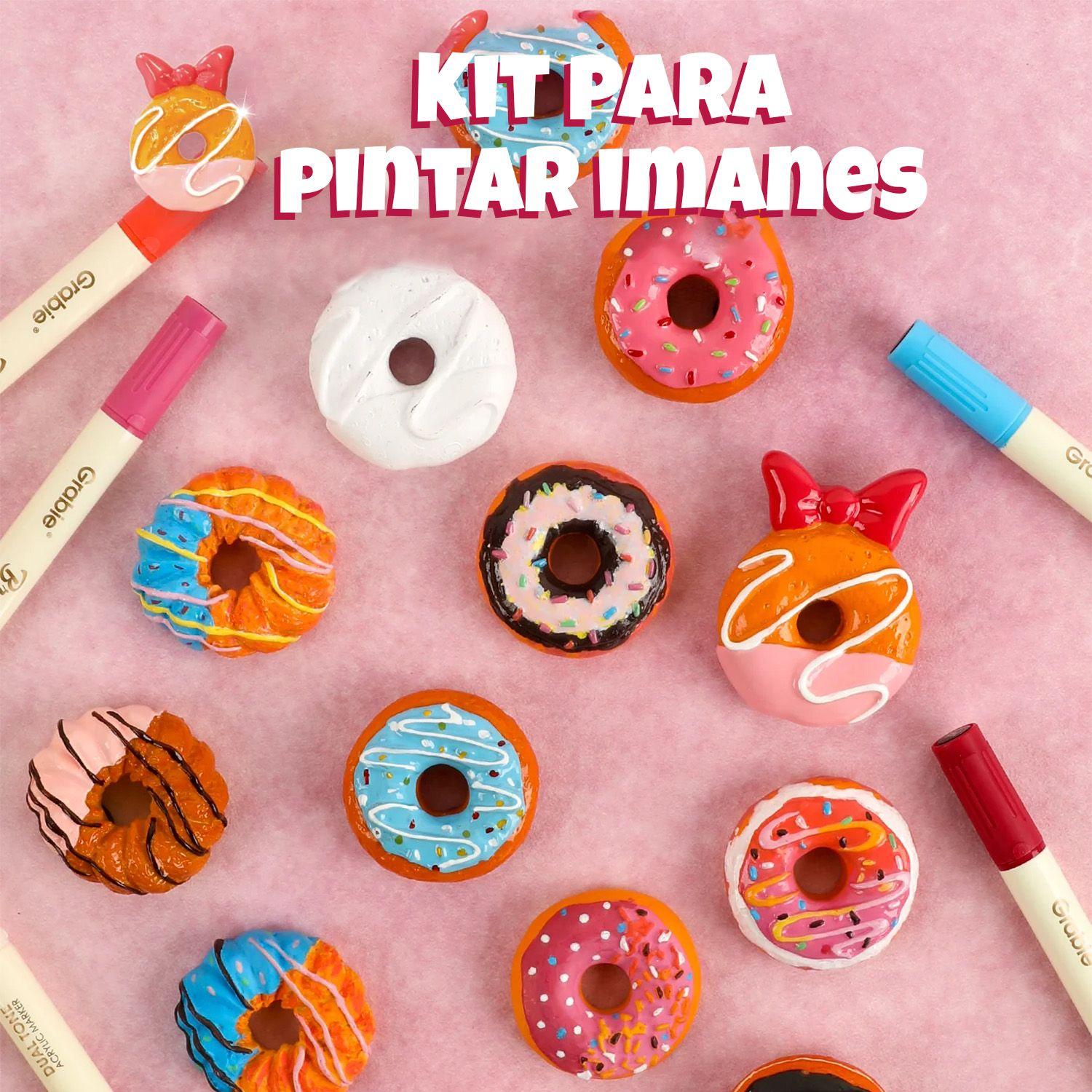 Grabie Kit de Imanes Resina 3D para Pintar "Delicia de Dona"-6