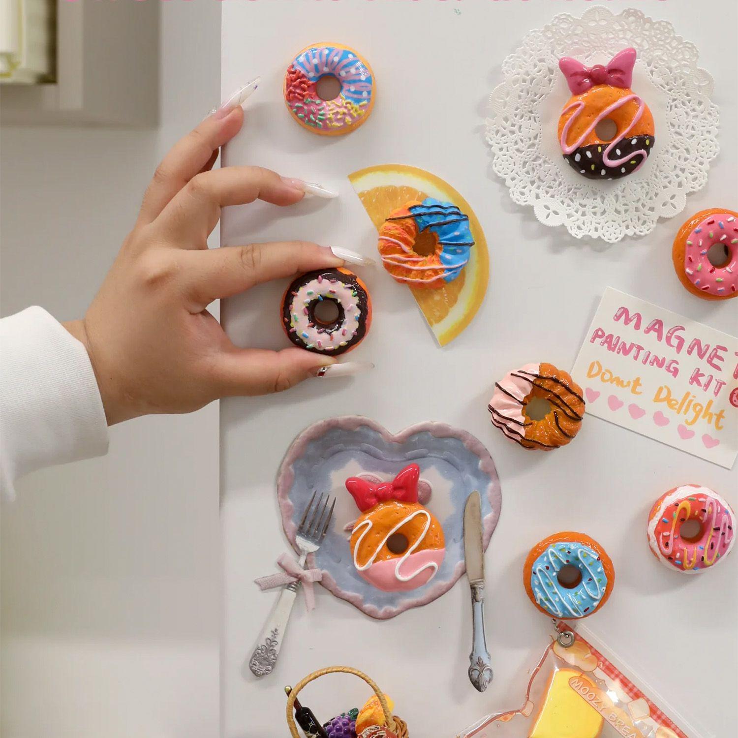 Grabie Kit de Imanes Resina 3D para Pintar "Delicia de Dona"-7