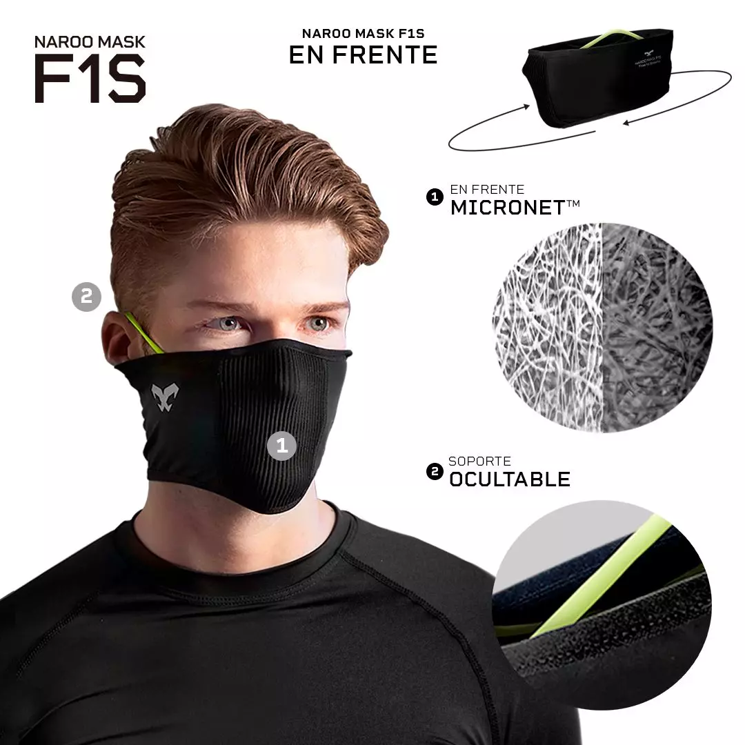 Mascara Filtrante Efecto Refrescante Lavable F1s Black L-5