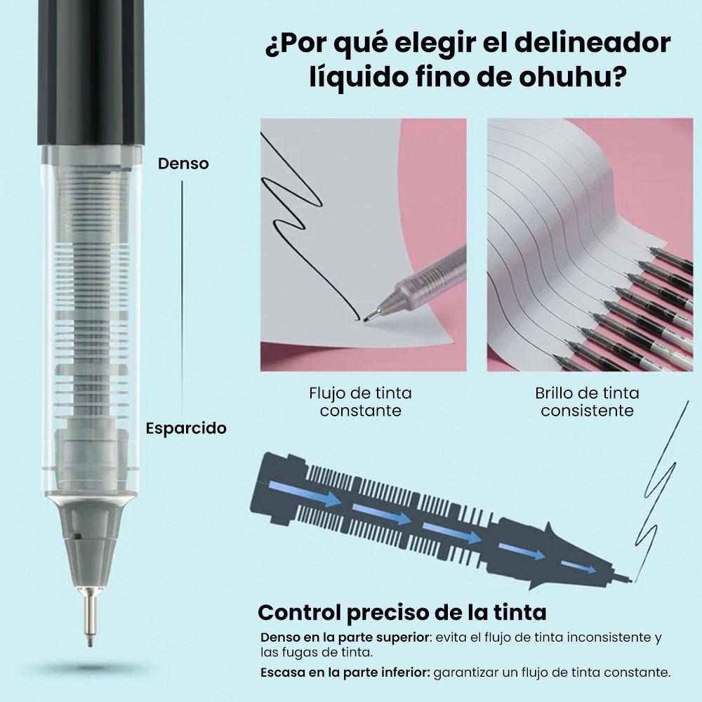 OHUHU KOHALA  SET DE 9 TIRALINEAS DE TINTA CONTINUA-3