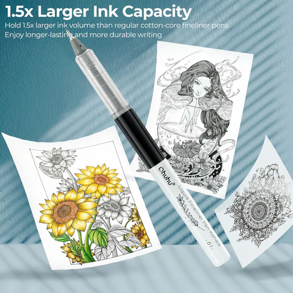 OHUHU KOHALA  SET DE 9 TIRALINEAS DE TINTA CONTINUA-2