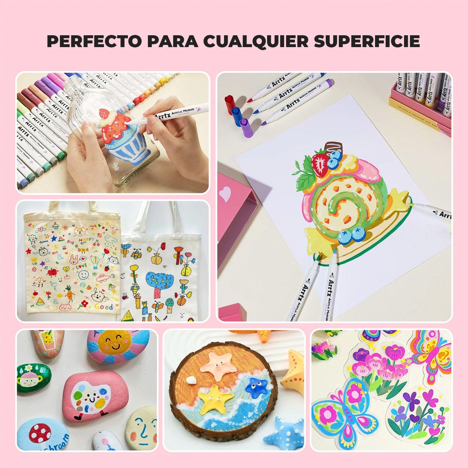 Arrtx 30 Marcadores Acrílicos Punta Pincel 30D-5