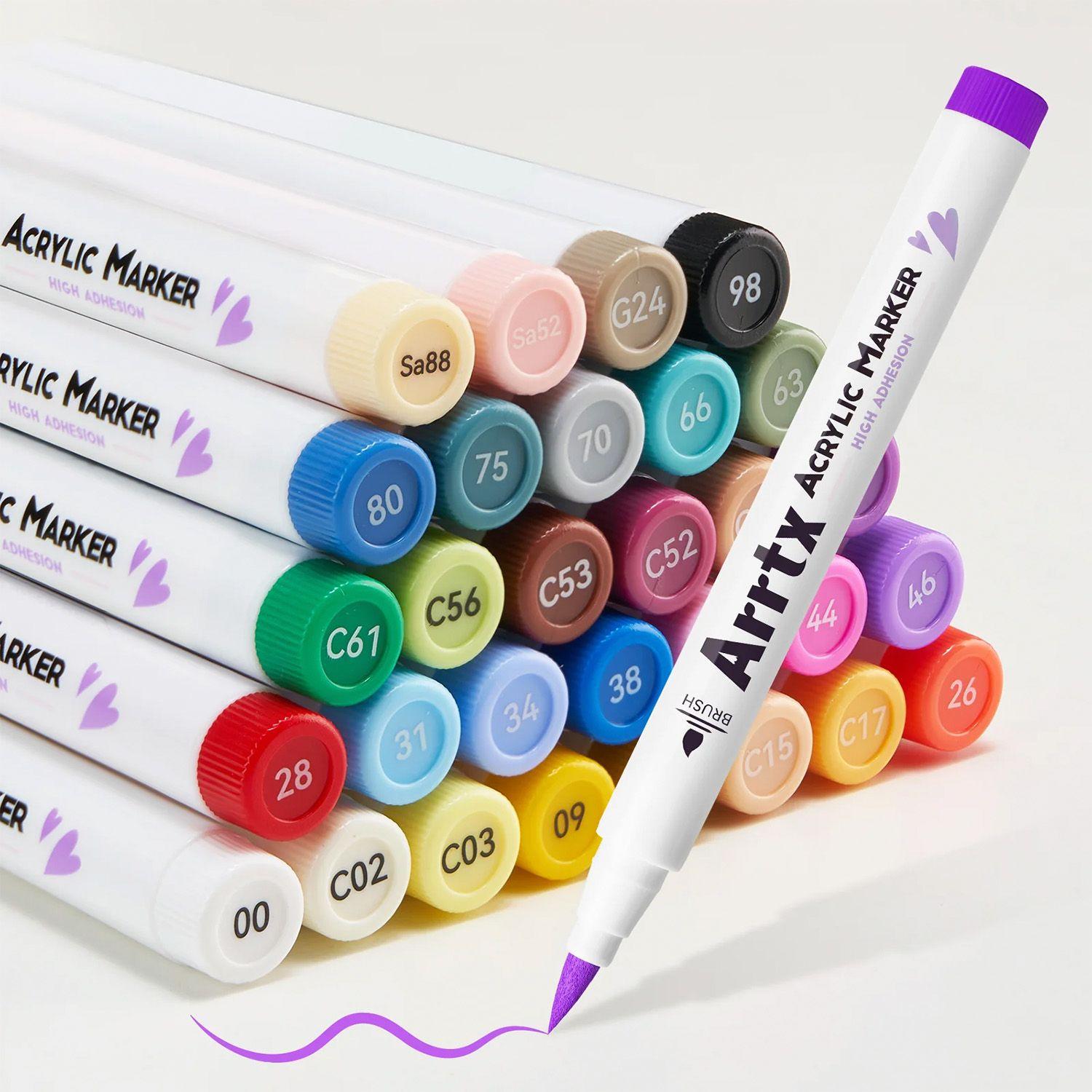 Arrtx 30 Marcadores Acrílicos Punta Pincel 30D-6