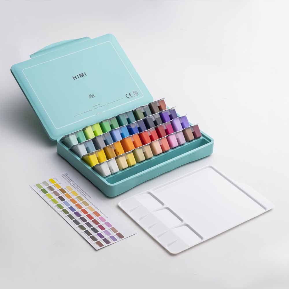Himi - Miya Set Gouache 48 Colores / 12gr Verde-2