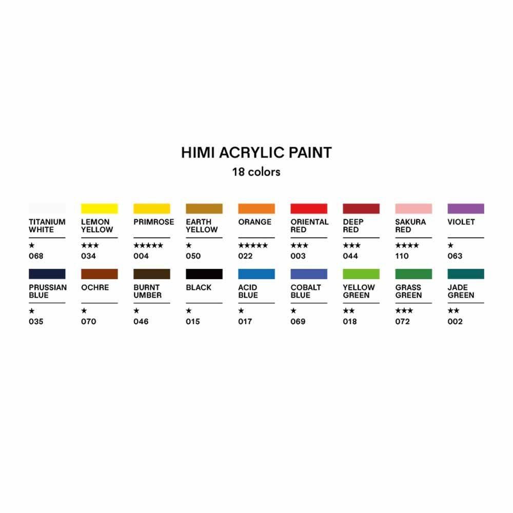 Tubos de pintura acrílica himi, 12ml/18colores-4
